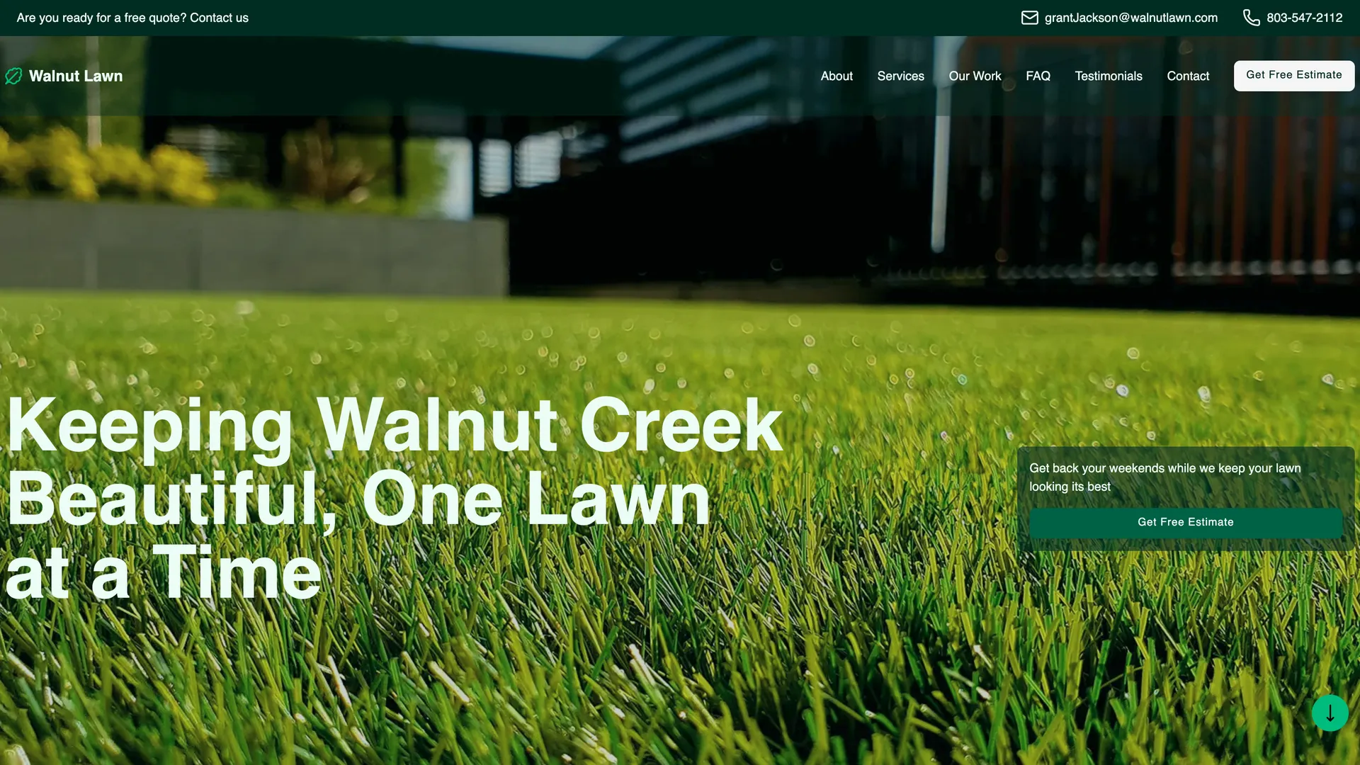Walnut Lawn Website Project