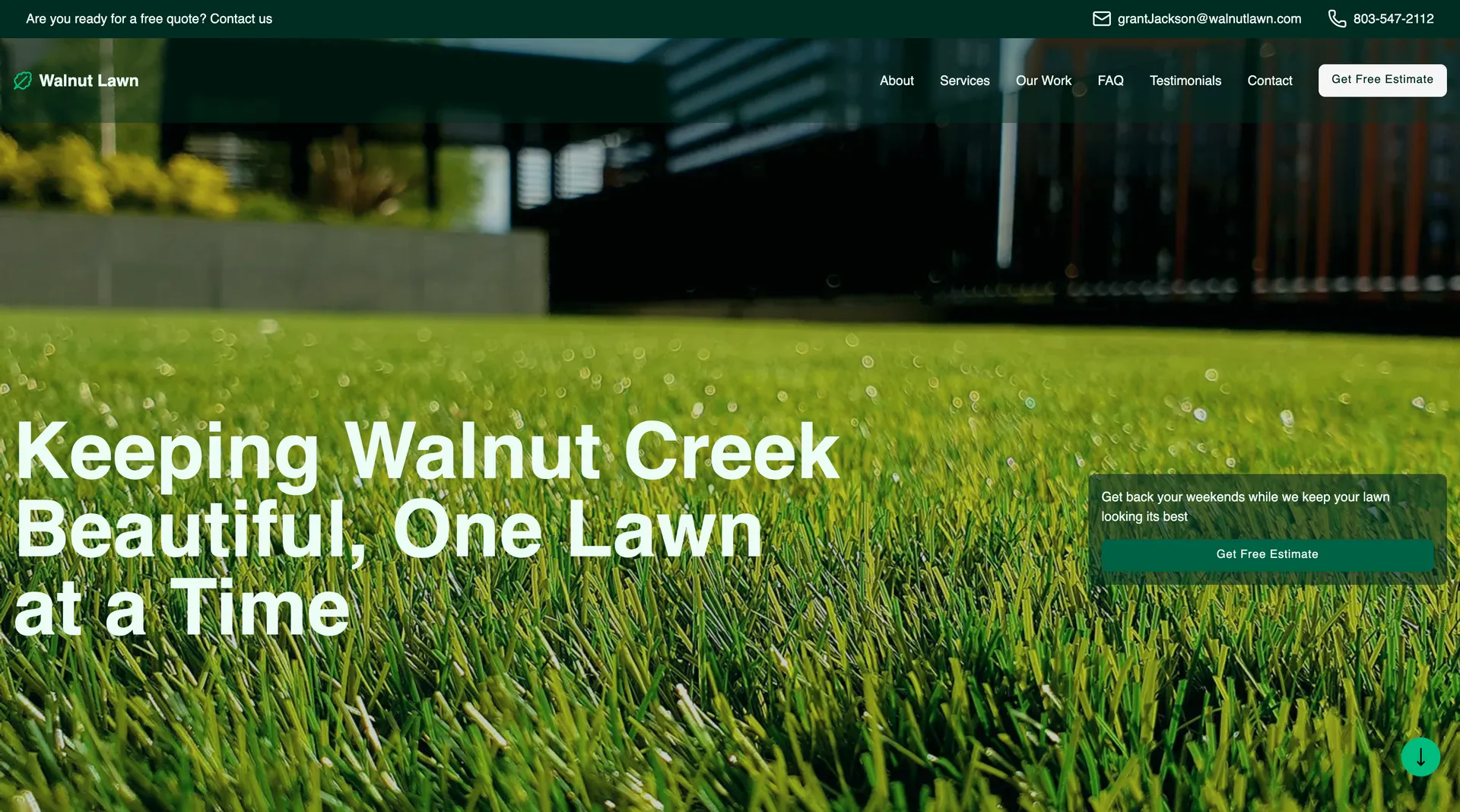 Walnut Lawn Website Project