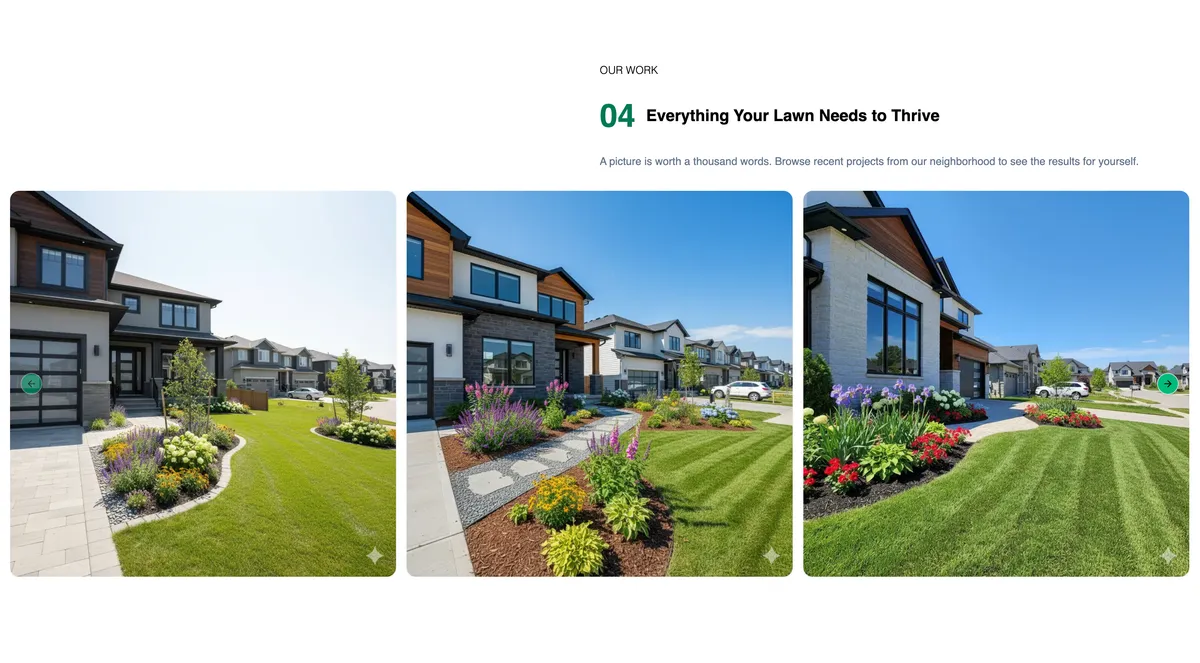Walnut Lawn hero section with call-to-action